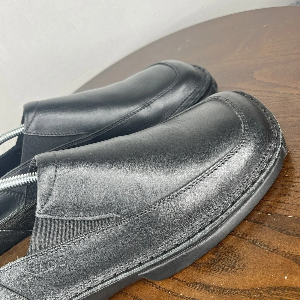 Naot Shoes Women's 42 UK / 11 US Black Leather Comfort Loafer‎ Slip On Platform
